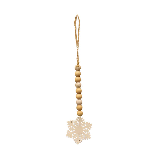 Long Beaded Snowflake Ornament