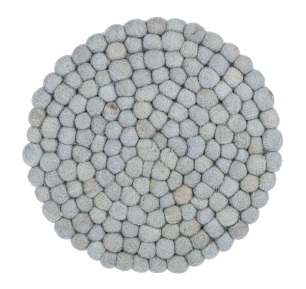 Felted Wool Cottage Trivet - Blue