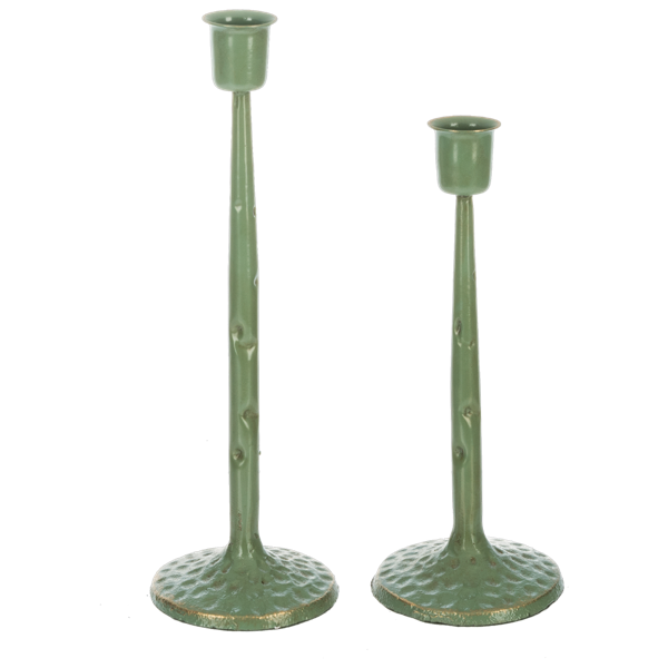 Green with Gold Accent Taper Holder