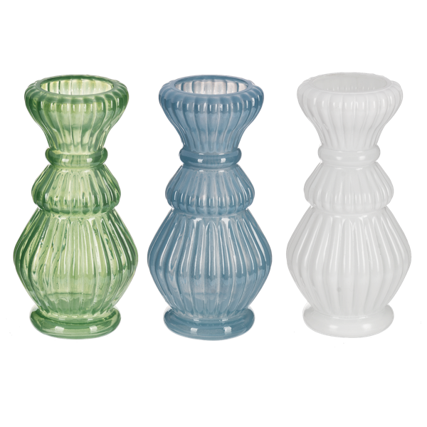 Embossed Milk Glass Vase