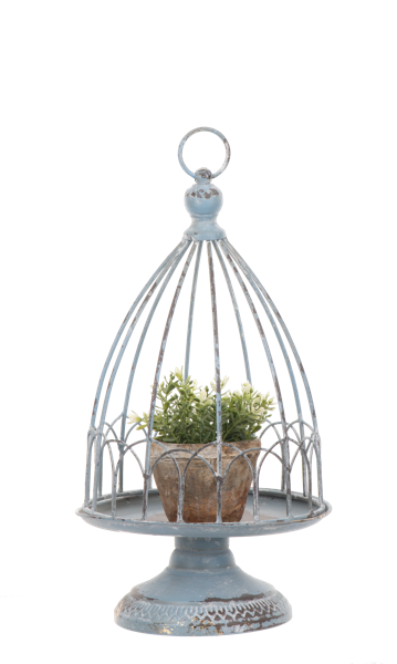 Scallop Edge Cloche Pedestal Stand
