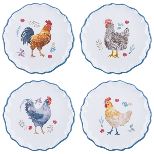 Watercolor Chicken Plate