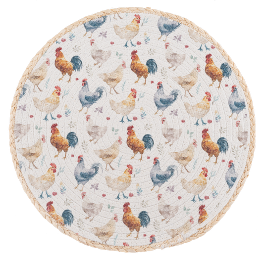 Round Chicken Placemat