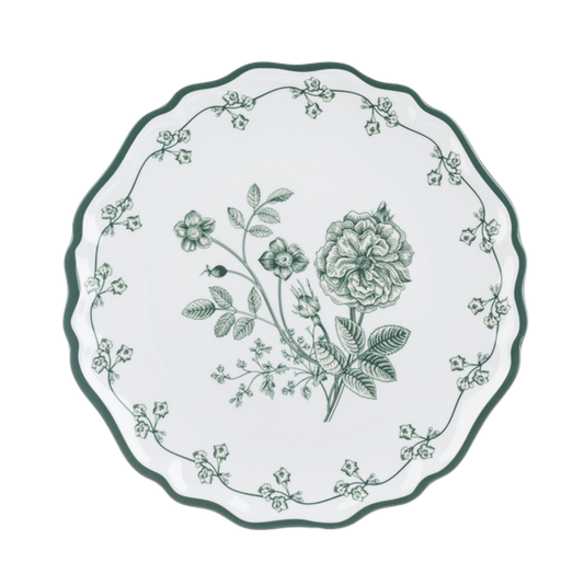 Green Botanical Salad Plate