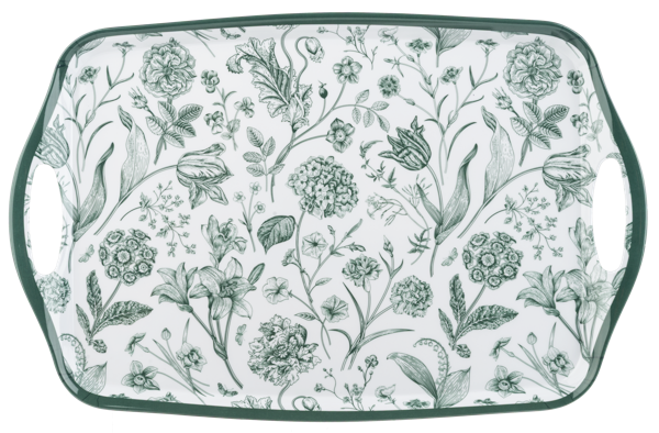 Green Botanical Serving Tray