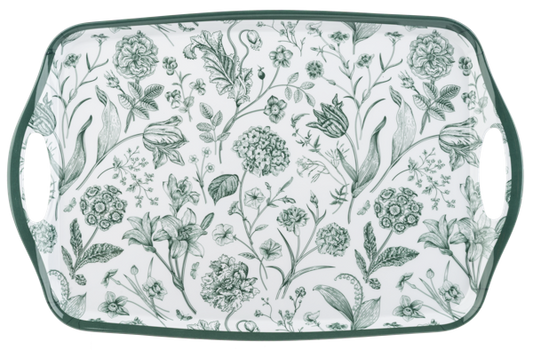 Green Botanical Serving Tray