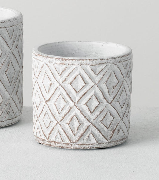 RUSTIC WHITE POT