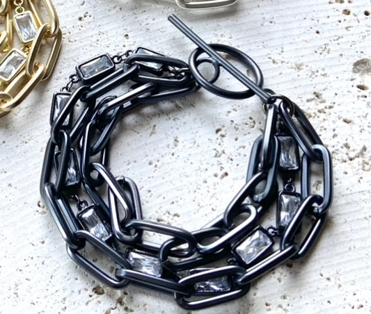 Matte Gunmetal Bracelet
