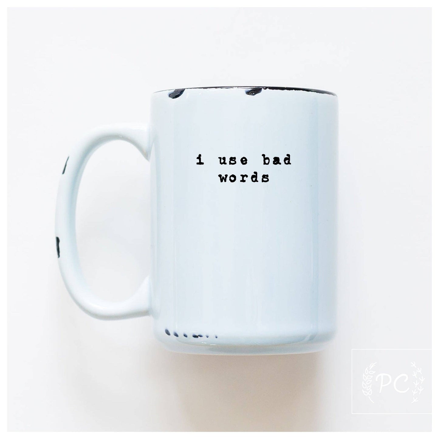 I use bad words | ceramic mug: Blue