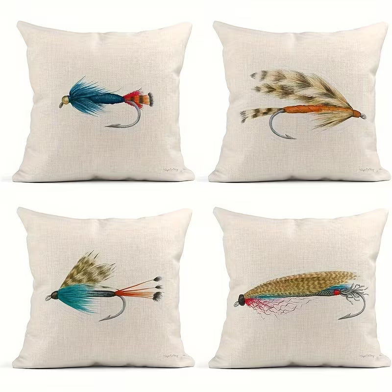 Throw Pillow Cover Fish Hook
