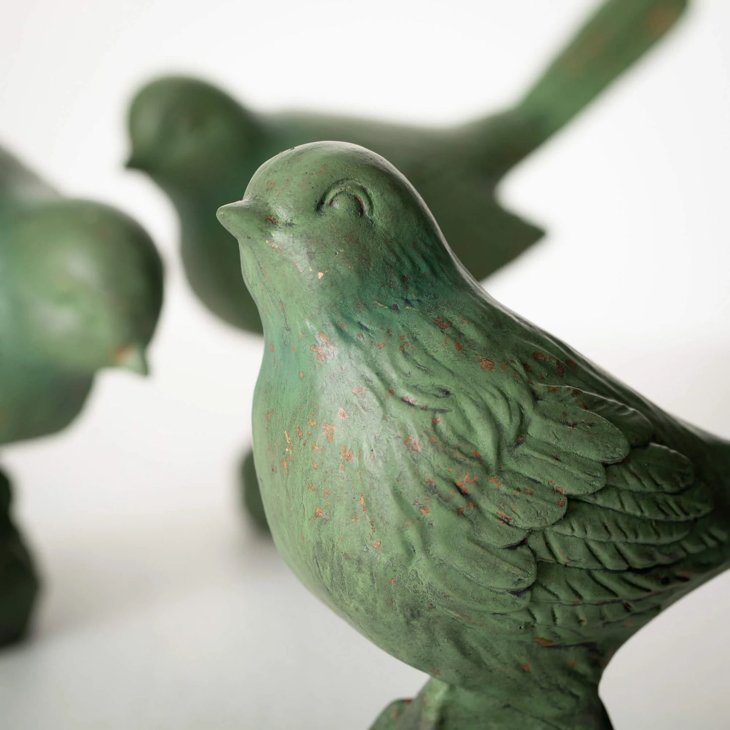 GREEN BIRD FIGURINE