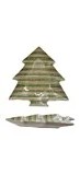 Stoneware Tree Shaped Plate with Holiday Pattern