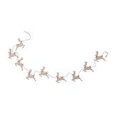 Laser Cut Reindeer Garland with Red & White String