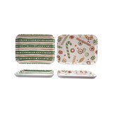 Bamboo Fiber Tray with Holiday Pattern